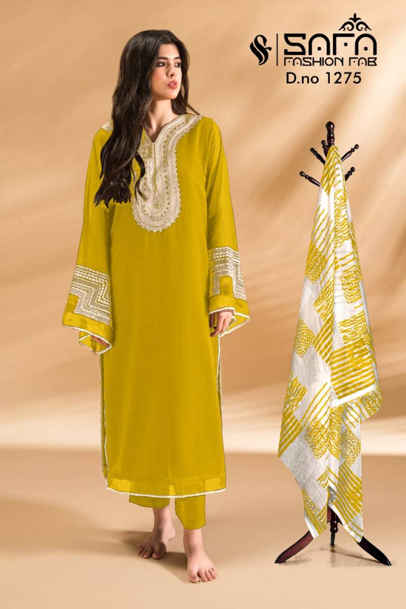 Safa Fashion Fab 1275 New Colours Ready Made Pakistani Suit