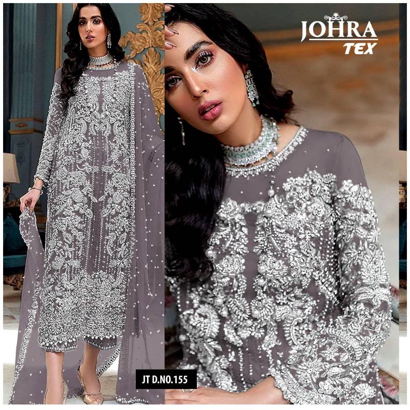 Johra Tex 155 Butterfly Net Embroidered Pakistani Salwar Kameez