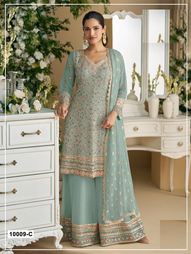 Mohini Hit 10009 A To D Faux Georgette Designer Suits Collection