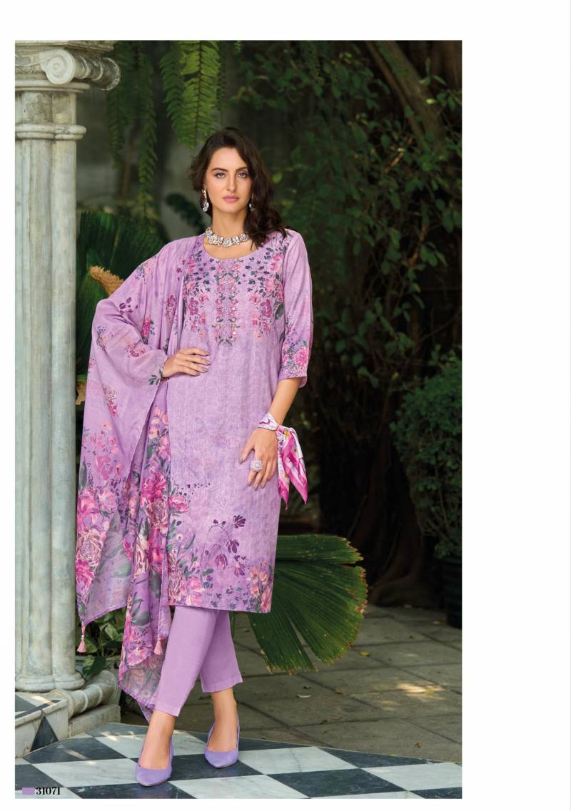 Lady Leela Summer Pastels Vol 2 Linen Kurti Pant With Dupatta Collection
