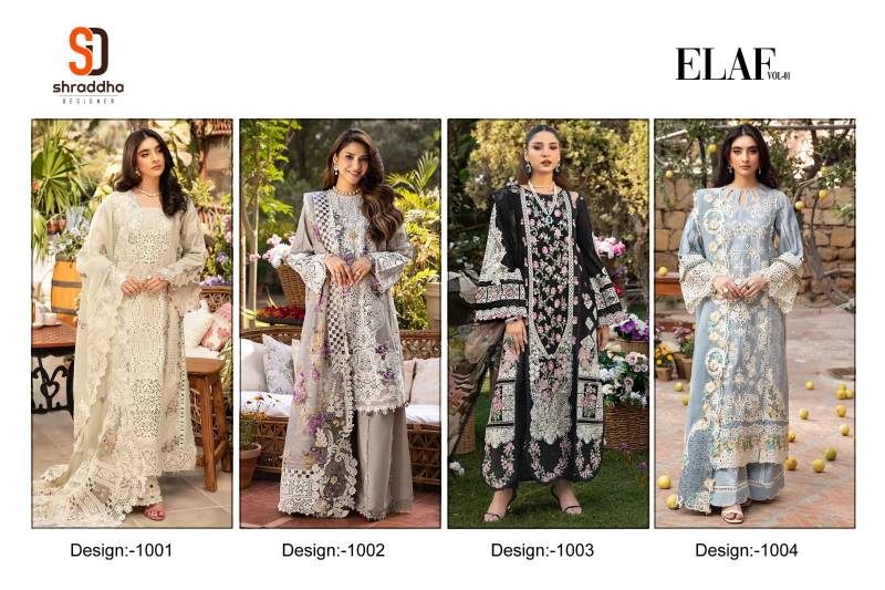 Shraddha Elaf 1001 To 1004 Cotton Pakistani Salwar Suits