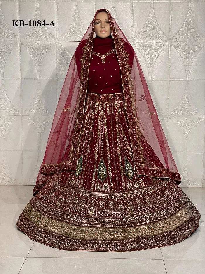 Kb 1084 A And B Designer Embroidered Lehenga Choli Collection
