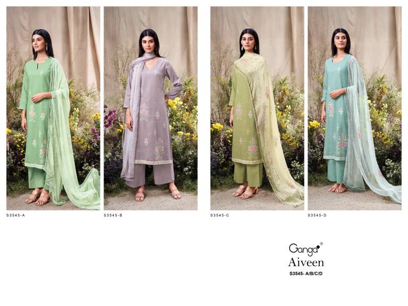 Ganga Aiveen Cotton Printed Embroidered Salwar Suit Collection