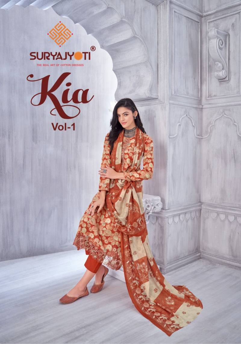 Suryajyoti Kia Vol 1 Lawn Foil Printed Dress Material Collection