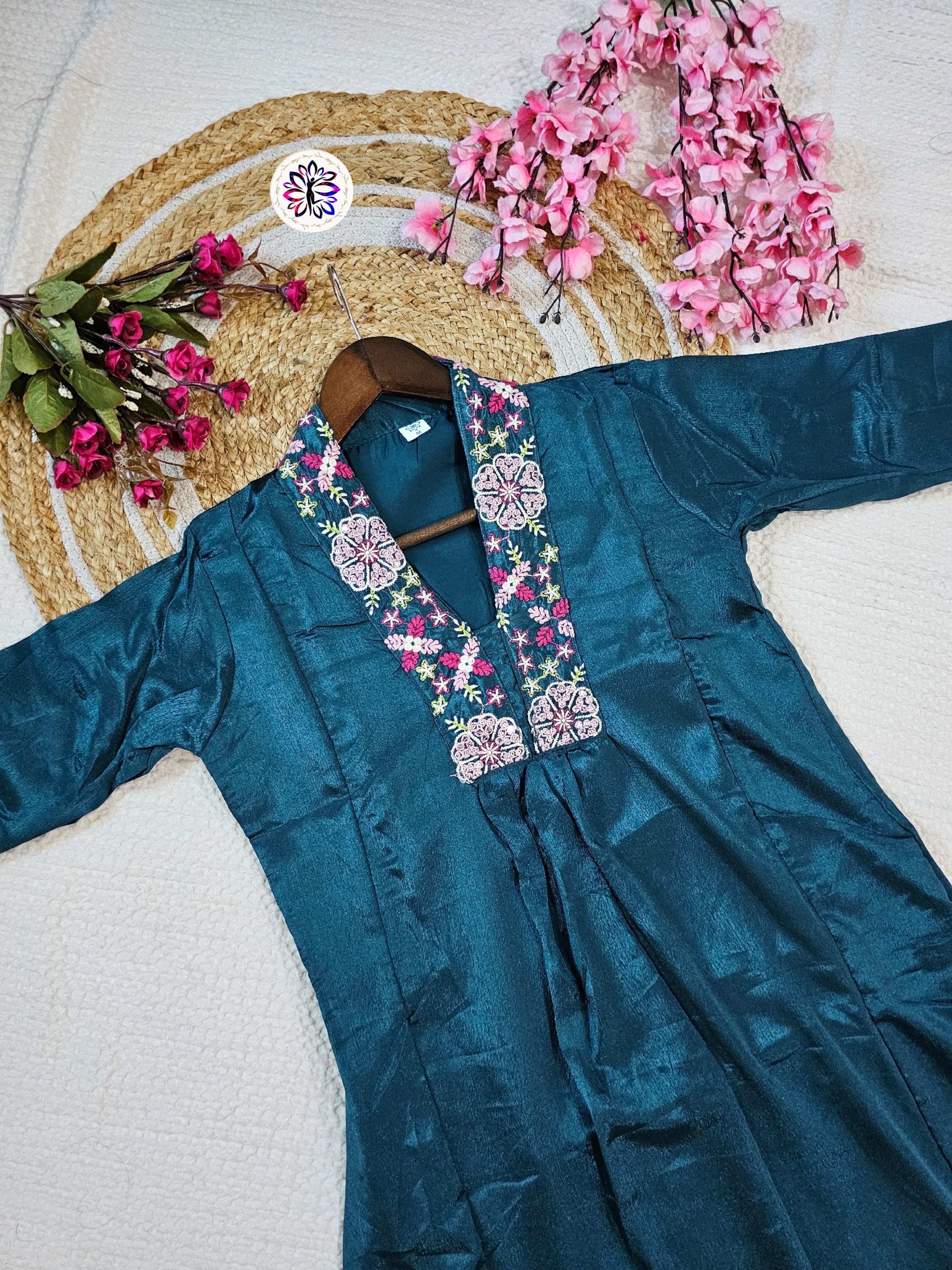 Lekha KL 6010 Chinon Embroidered Kurti Bottom With Dupatta