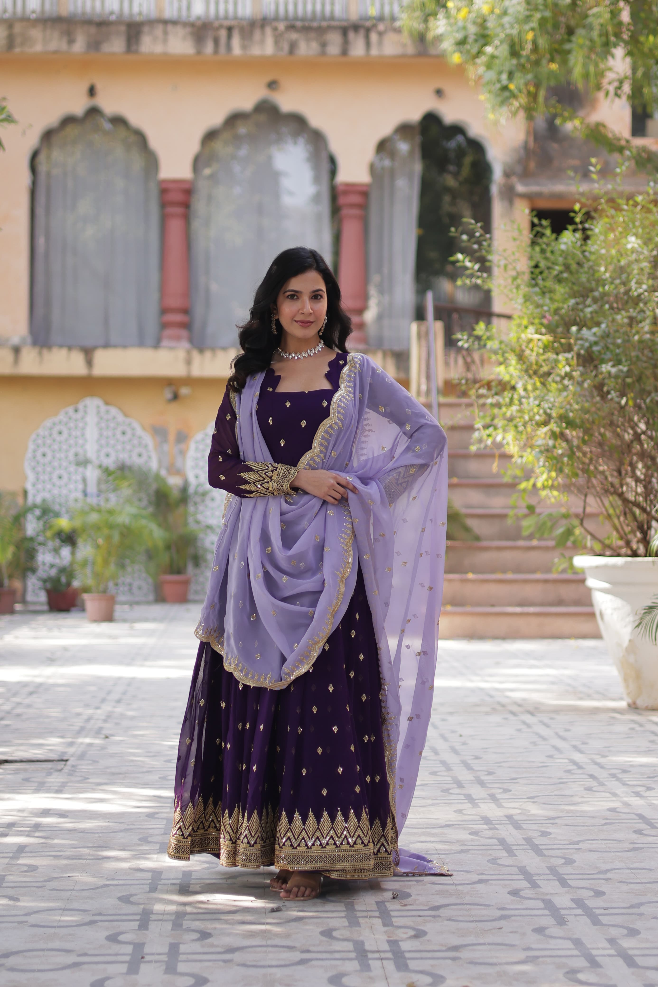 Lekha KA 1146 Faux Blooming with Embroidery Zari Sequins Gown Collection