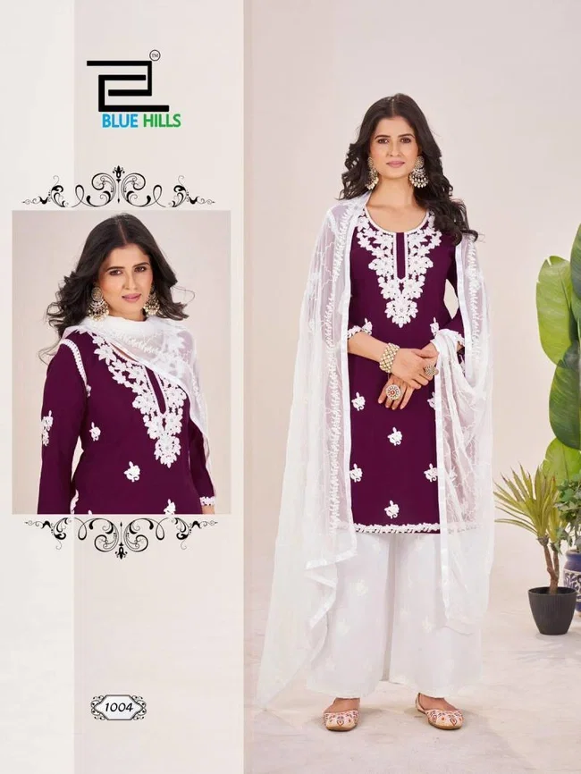 Blue Hills Heer Rayon Kurti Bottom With Dupatta Collection