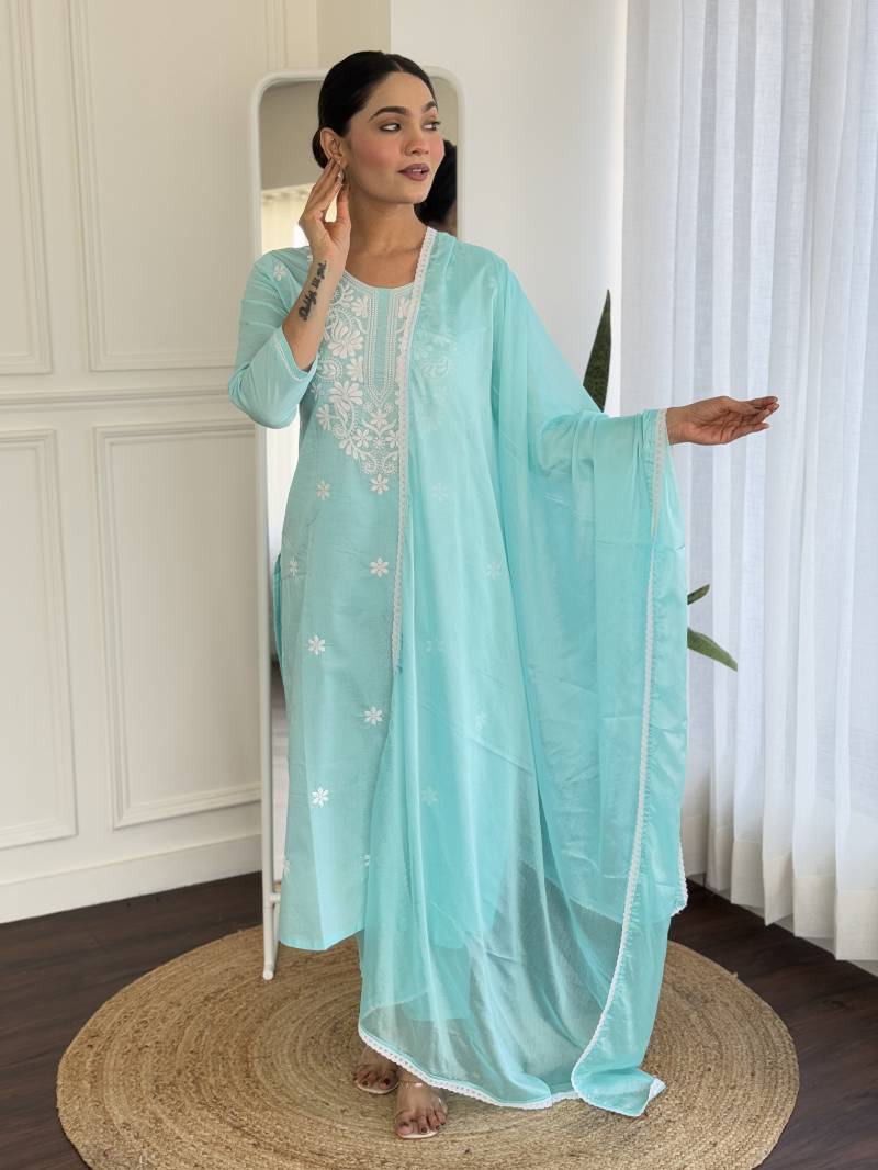 Cct 103 Cotton Fancy Kurti Bottom With Dupatta