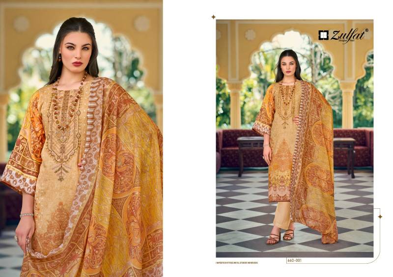 Zulfat Gulnaaz Vol 4 Cotton Printed Dress Material Collection