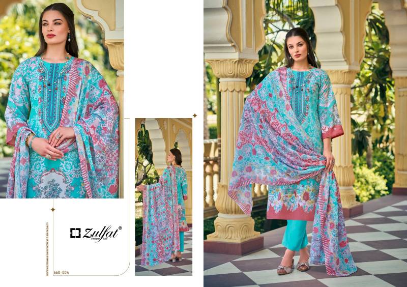 Zulfat Gulnaaz Vol 4 Cotton Printed Dress Material Collection