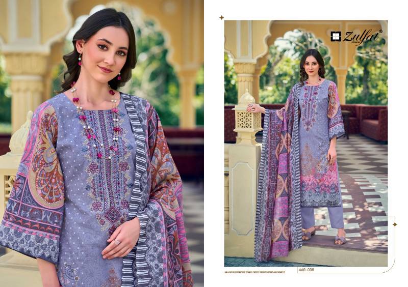 Zulfat Gulnaaz Vol 4 Cotton Printed Dress Material Collection