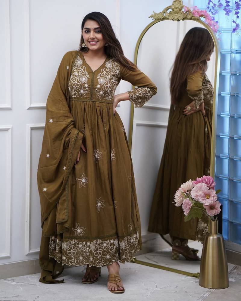 Laxsapna 01 Cotton Silk Kurti Bottom With Dupatta