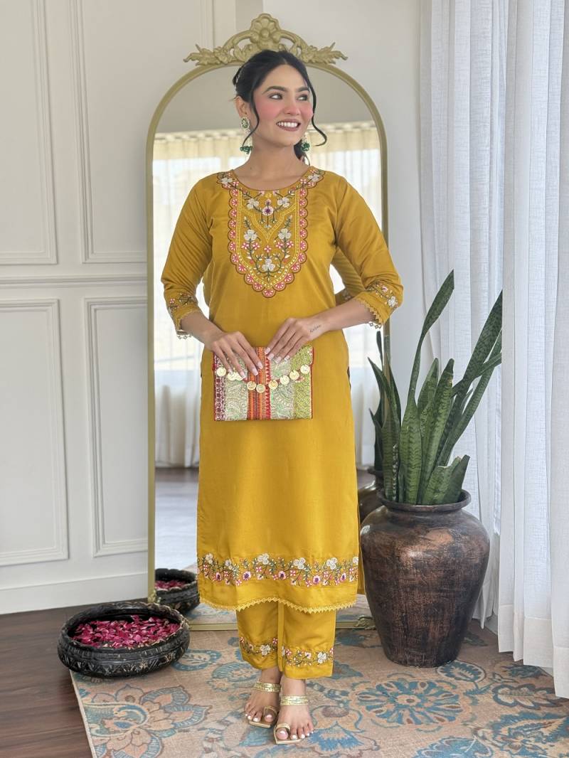 Pihu 01 Chanderi Kurti Bottom With Dupatta