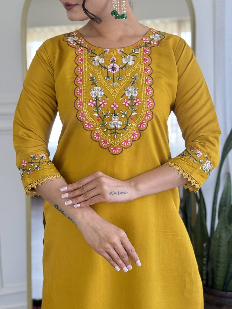 Pihu 01 Chanderi Kurti Bottom With Dupatta