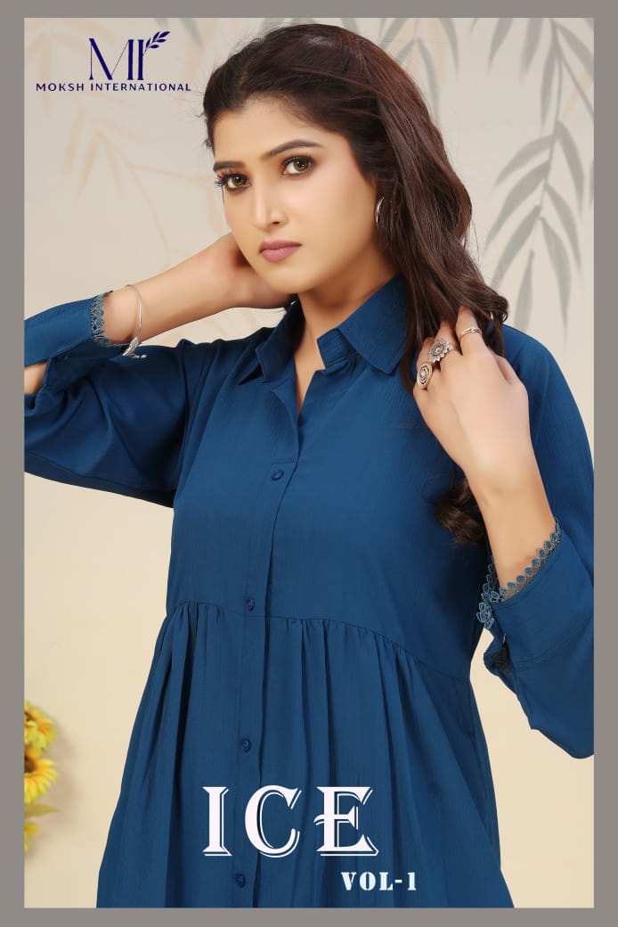 Moksh Ice Vol 1 Rinkal Cotton Kurti With Bottom Collection