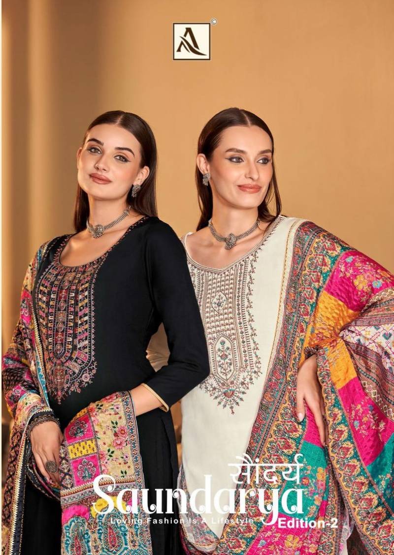 Alok Saundarya Edition 2 Viscose Rayon Dress Material Collection