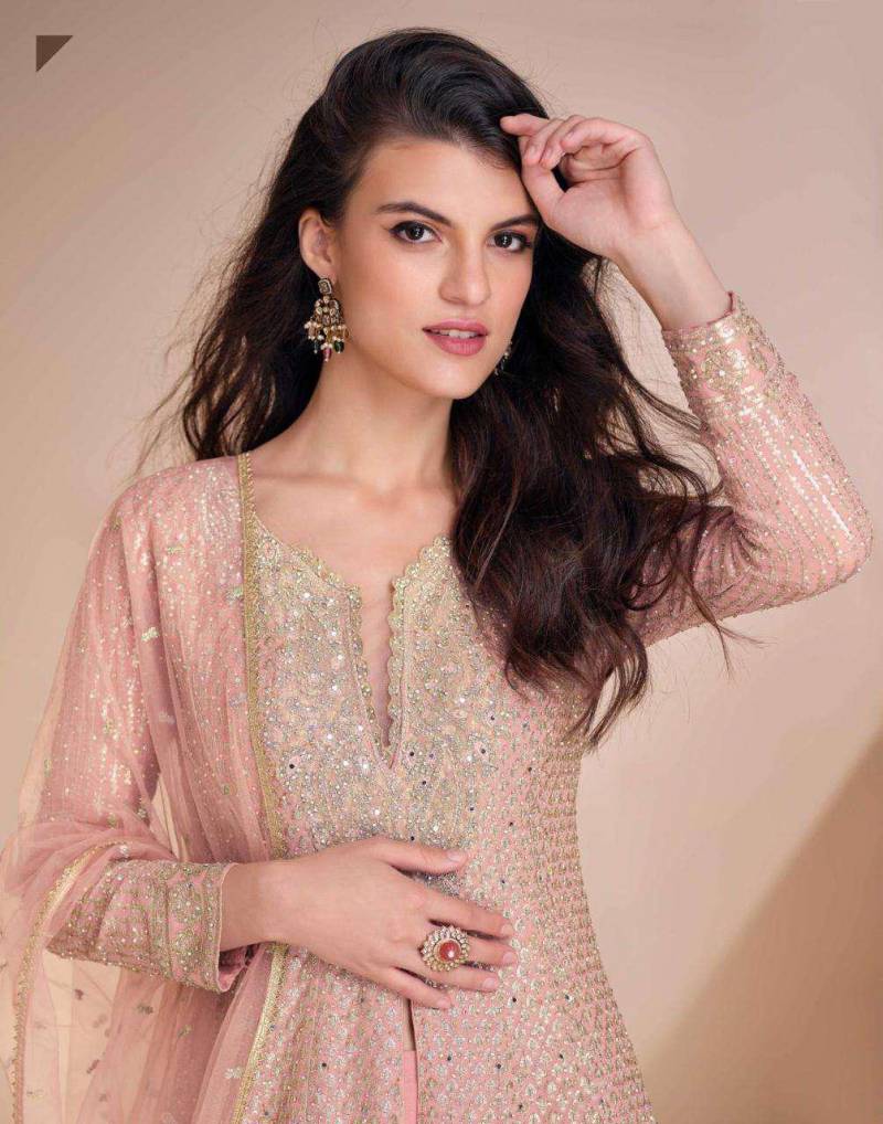 Aayana Hit 7671 A To D Georgette Embroidered Salwar Suits Collection
