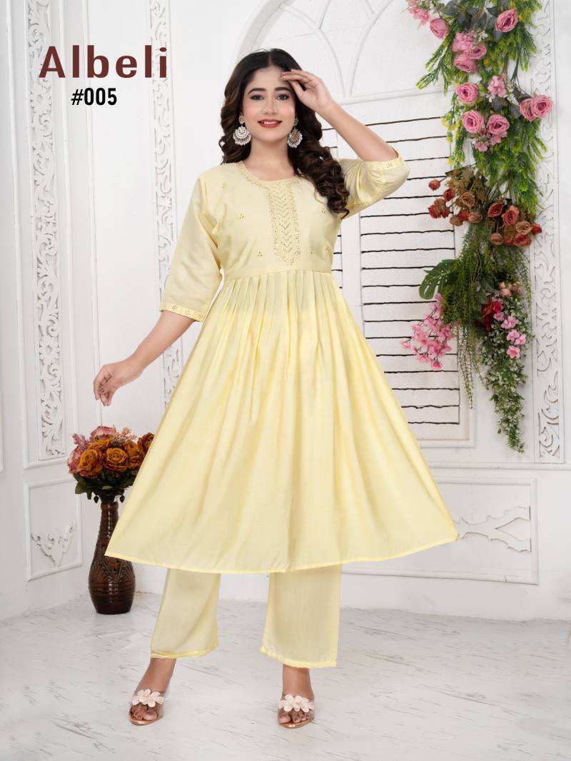 Beauty Queen Albeli Vol 03 Roman Silk Embroidered Kurtis Collection