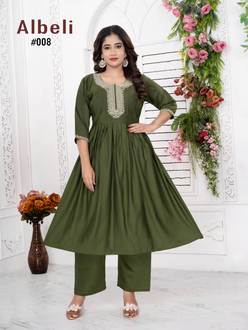 Beauty Queen Albeli Vol 03 Roman Silk Embroidered Kurtis Collection