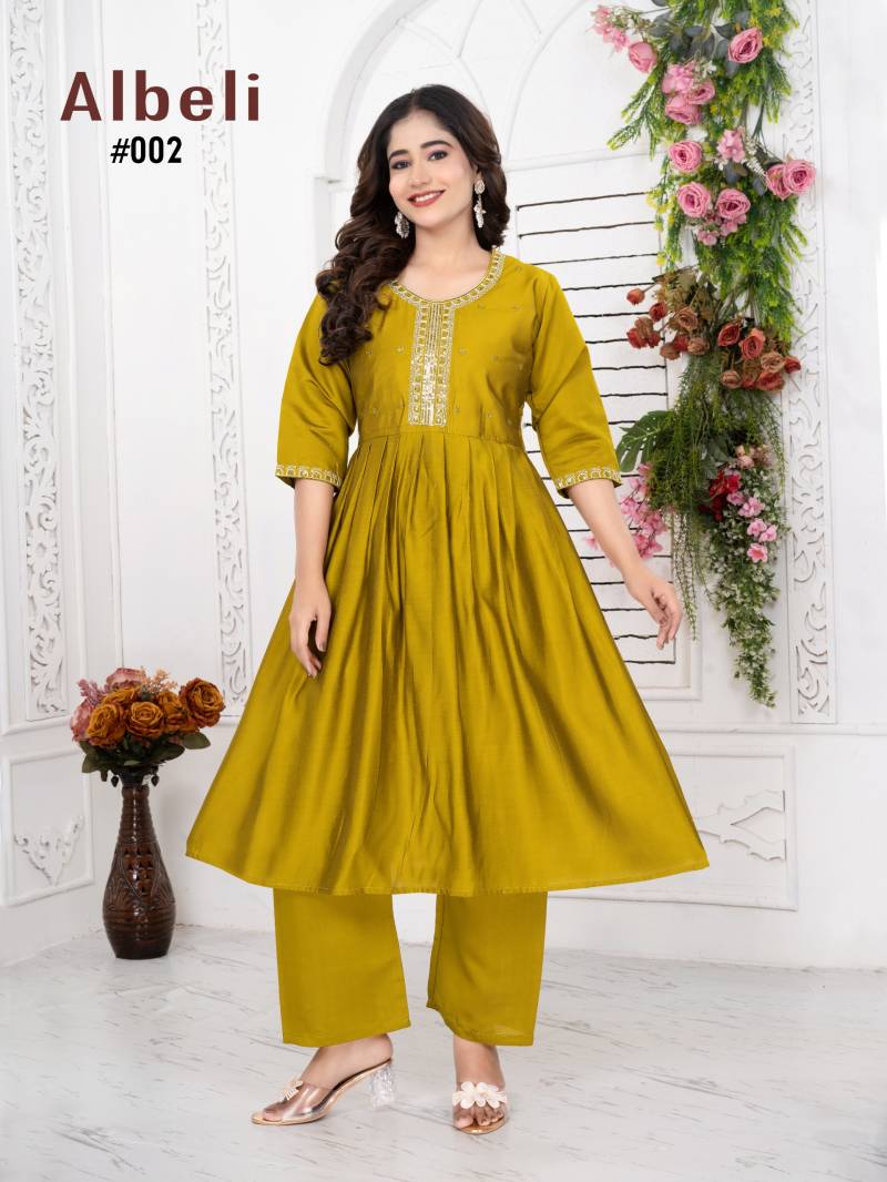 Beauty Queen Albeli Vol 03 Roman Silk Embroidered Kurtis Collection