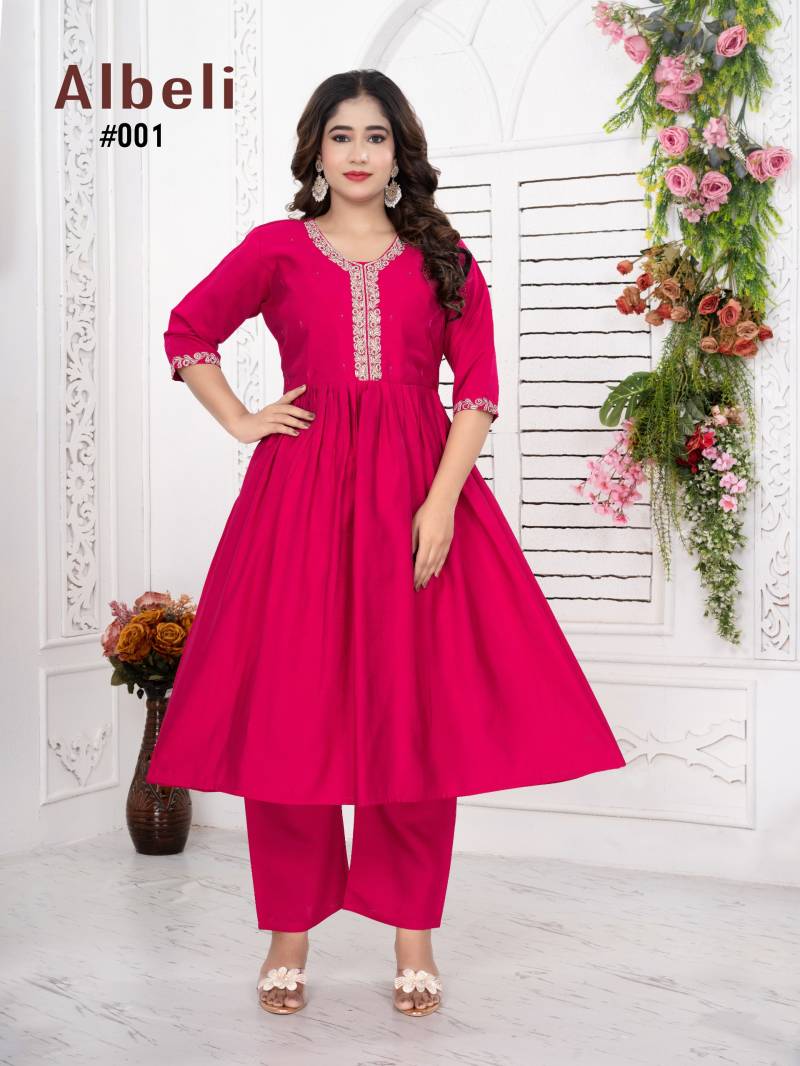 Beauty Queen Albeli Vol 03 Roman Silk Embroidered Kurtis Collection