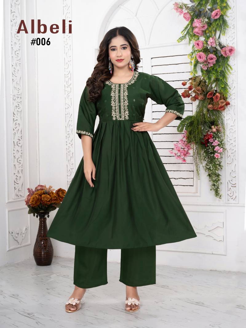 Beauty Queen Albeli Vol 03 Roman Silk Embroidered Kurtis Collection