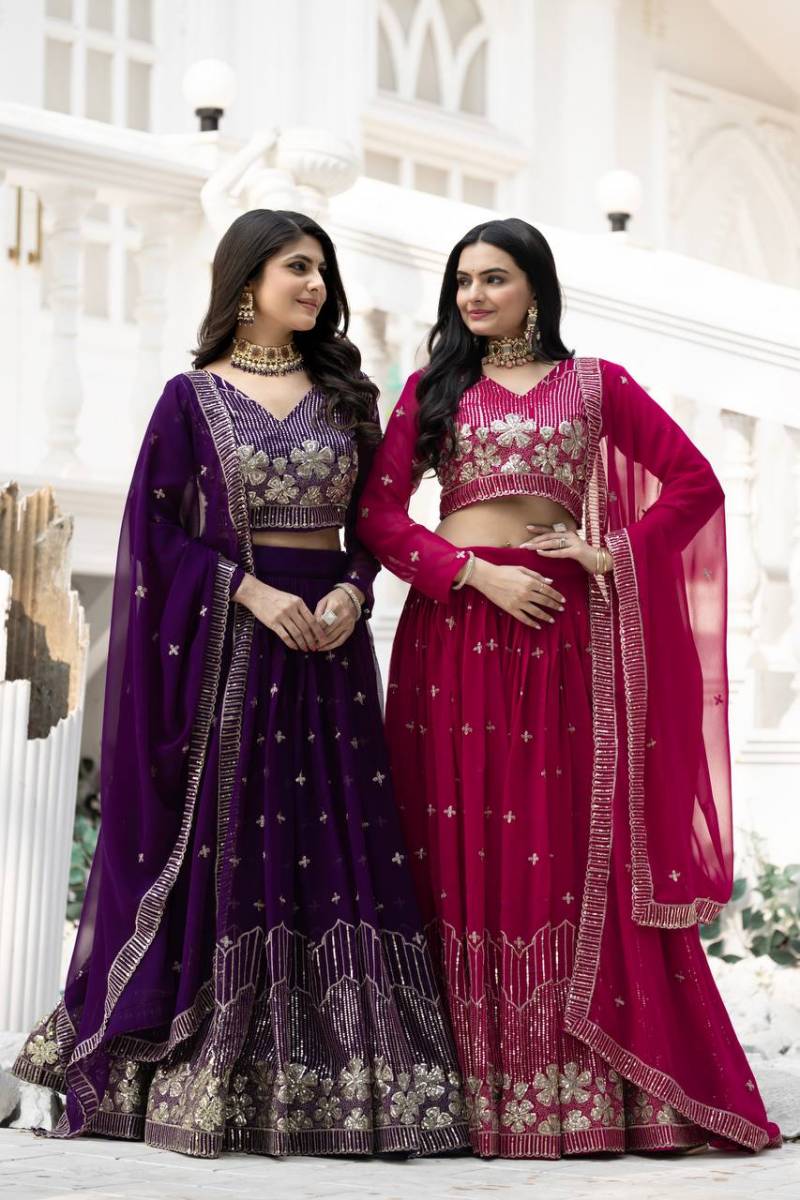Sn 2310 Designer Faux Georgette Lehenga Choli Collection