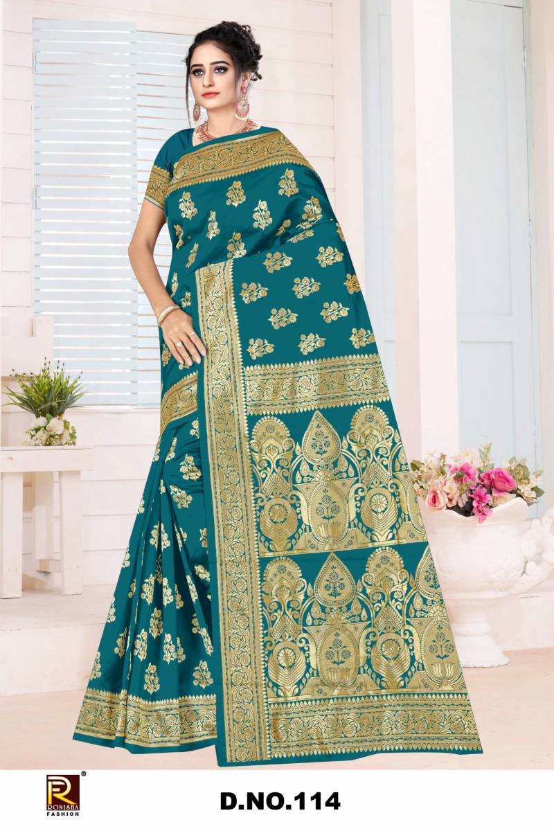Ronisha 114 Traditional Wear Fancy Banarasi Saree Collection
