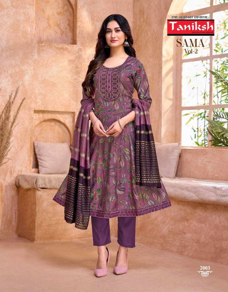 Taniksh Sama Vol 2 Vertical Discharge Kurti Bottom With Dupatta