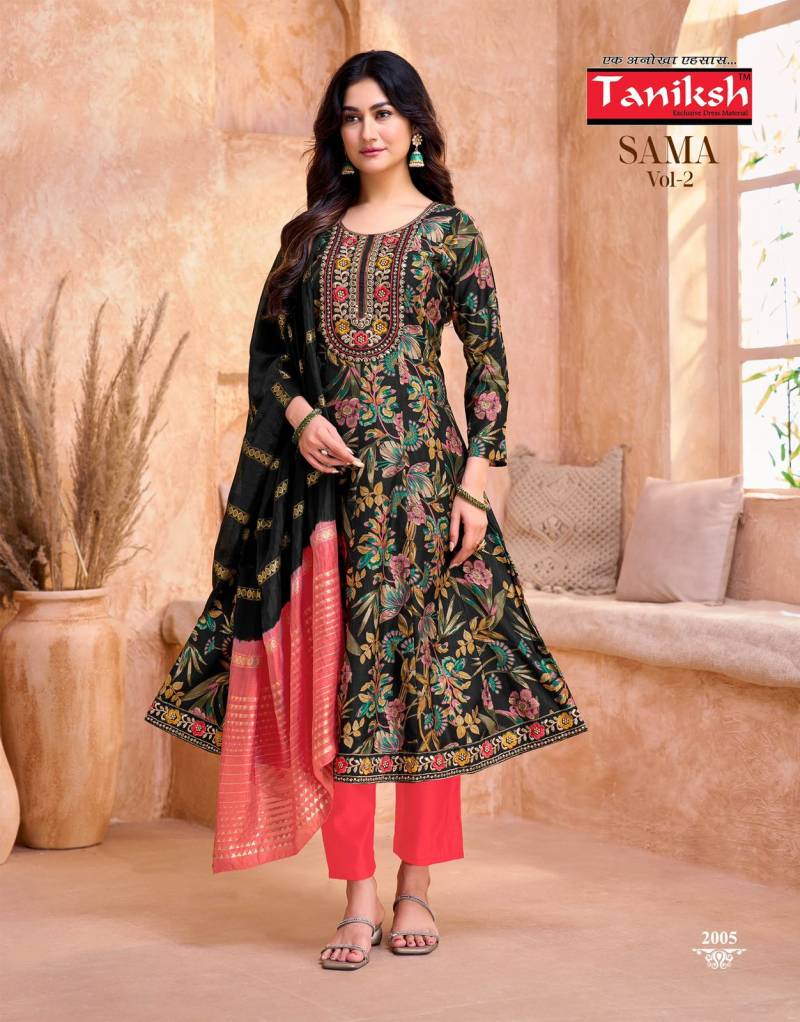 Taniksh Sama Vol 2 Vertical Discharge Kurti Bottom With Dupatta