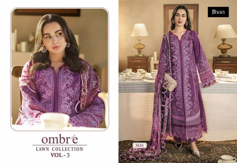 Jihan Ombre Lawn Vol 3 Cotton Dupatta Pakistani Salwar Suits