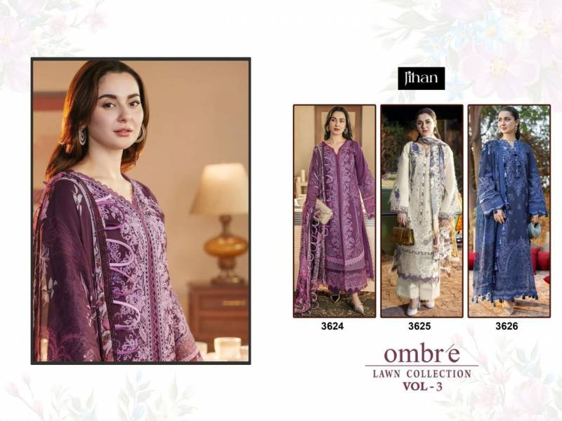 Jihan Ombre Lawn Vol 3 Cotton Dupatta Pakistani Salwar Suits
