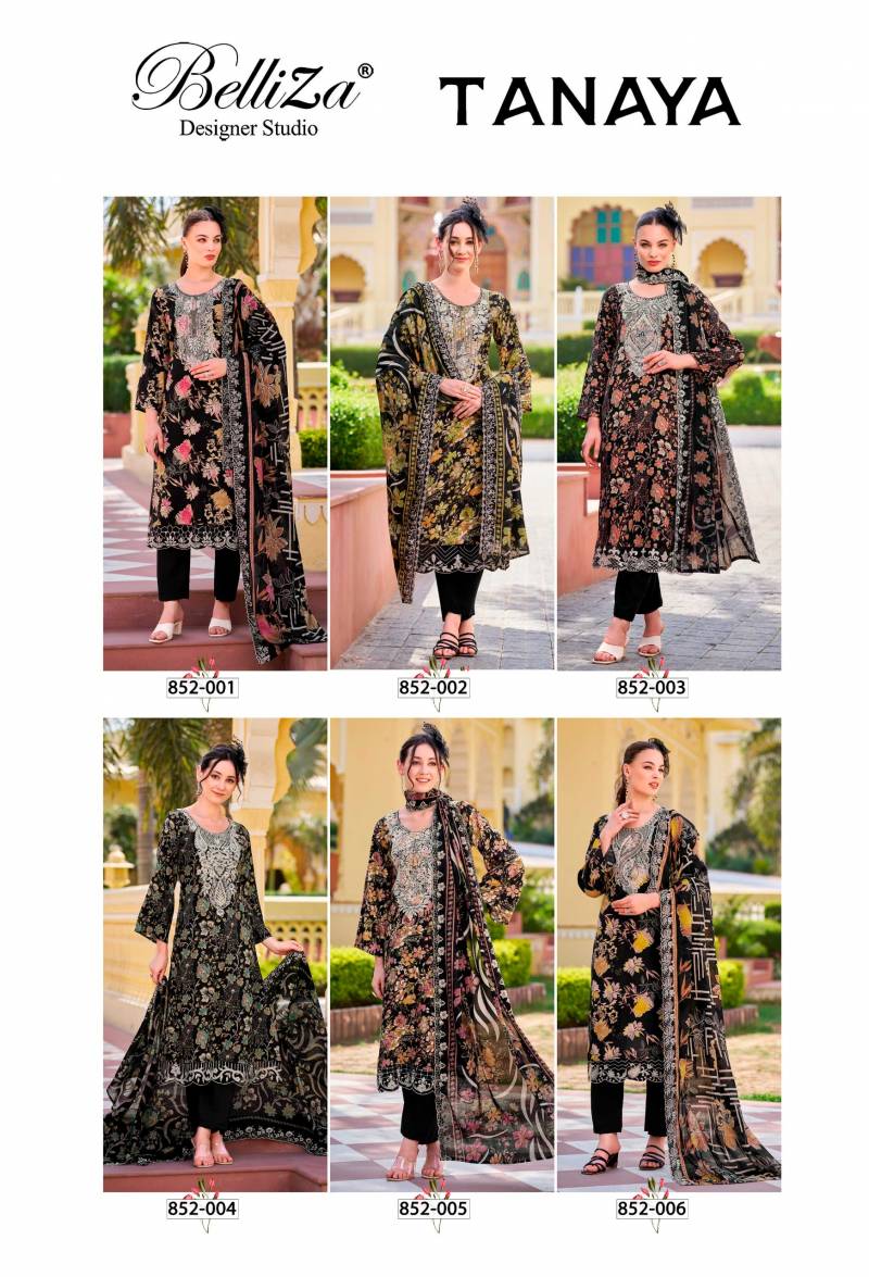 Belliza Tanaya Viscose Rayon Digital Printed Dress Material Collection