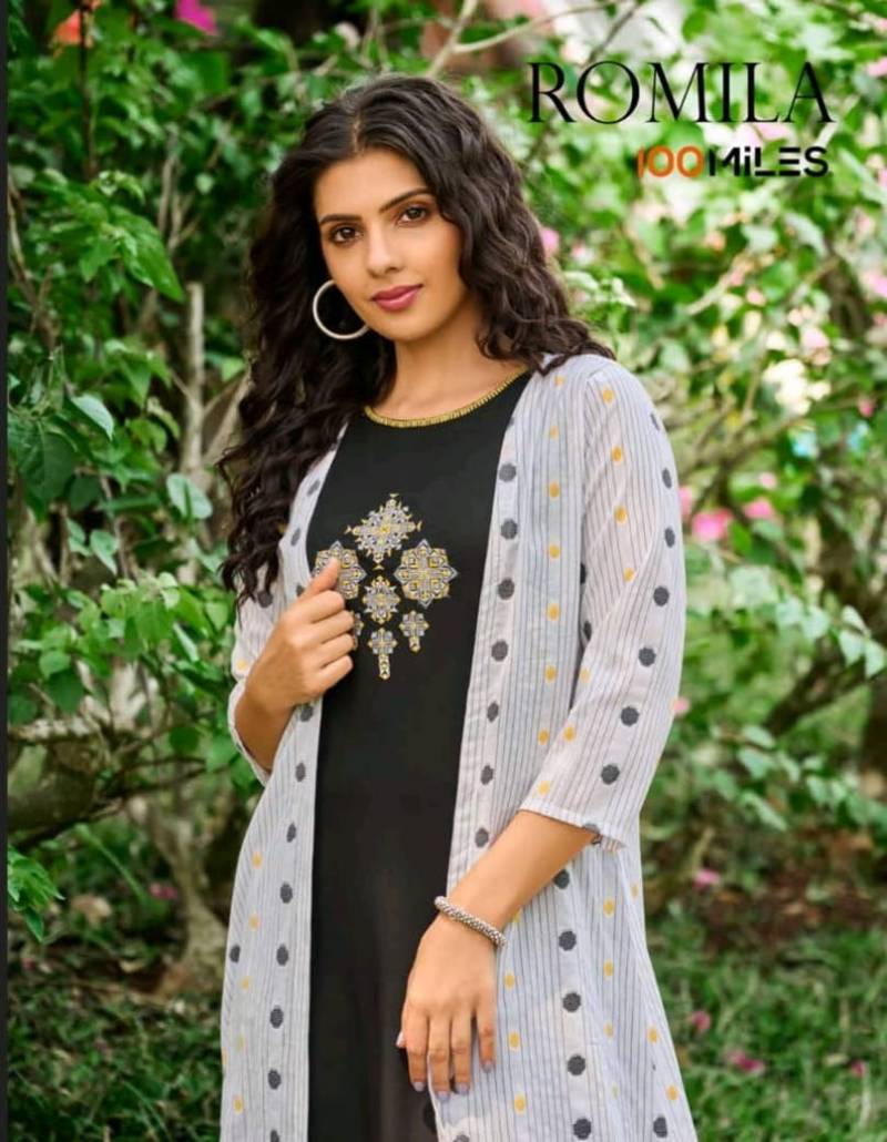 100 Miles Romila Cotton Fancy Kurti Collection