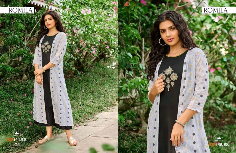 100 Miles Romila Cotton Fancy Kurti Collection
