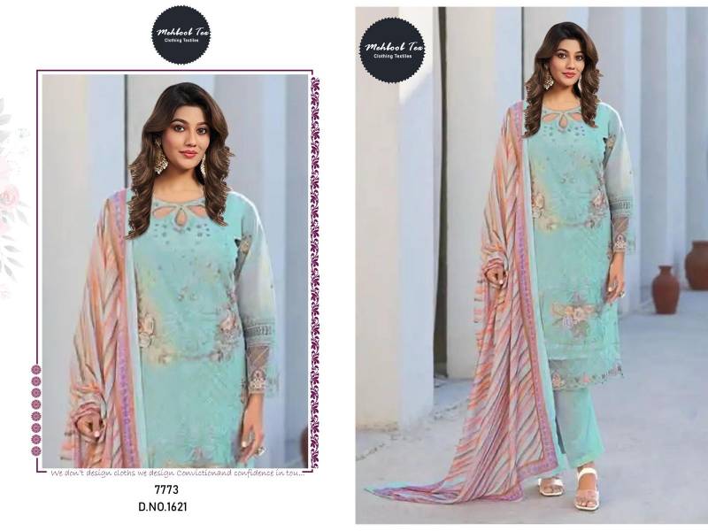 Mehboob Tex 1621 And 1622 Cotton Dupatta Pakistani Salwar Suits