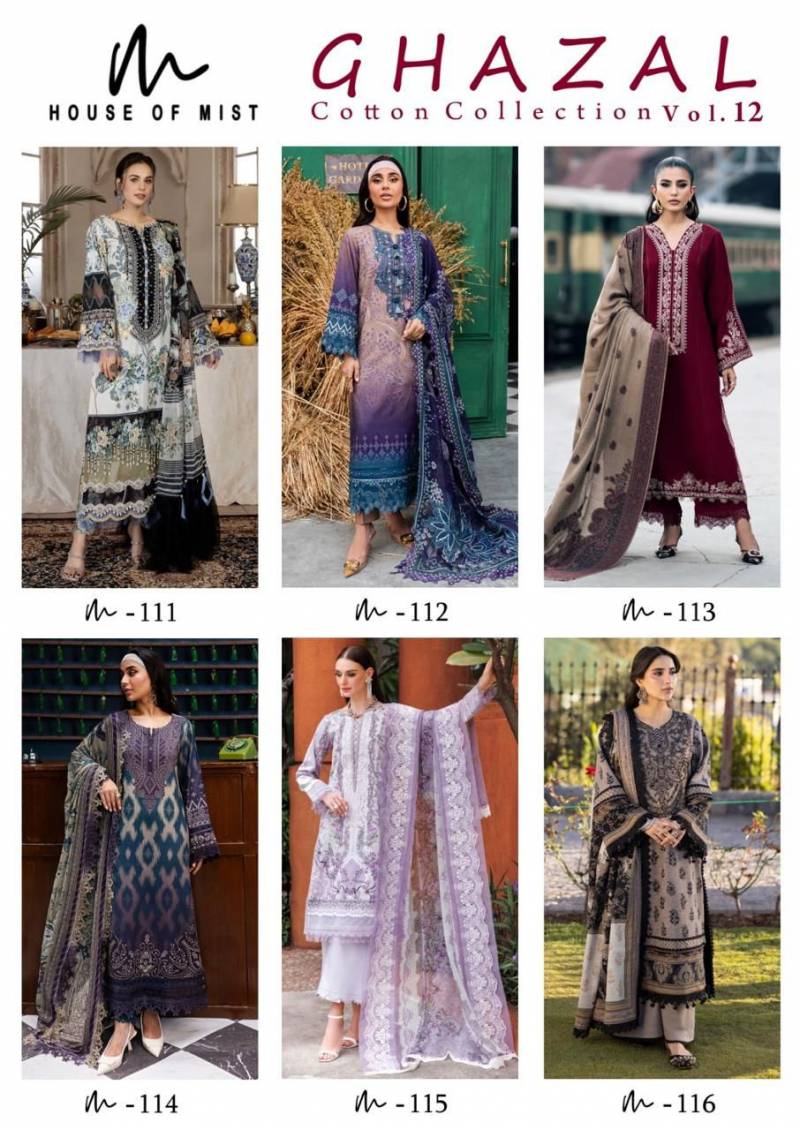 House Of Mist Ghazal Vol 12 Cotton Dress Material Collection