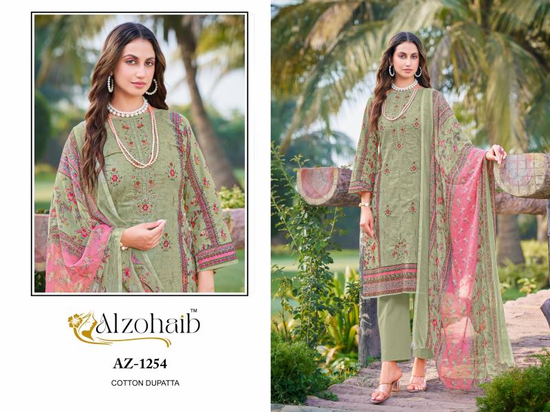Alzohaib Saira Vol 1 Cotton Dupatta Pakistani Salwar Suits Collection