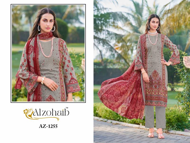 Alzohaib Saira Vol 1 Cotton Dupatta Pakistani Salwar Suits Collection