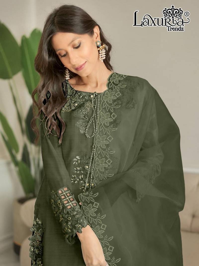 Laxuria Trendz 1509 Fancy Slub Tunic Ready Made Suit Collection