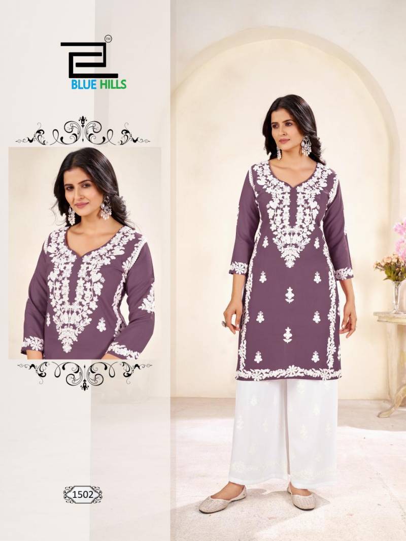 Blue Hills Victoria Vol 15 Rayon Kurti With Plazzo Collection