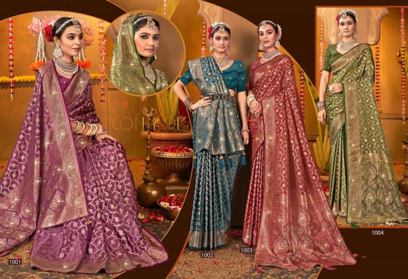 Saroj Magical Satin Saroski Vol 1 Festive Wear Silk Saree Collection