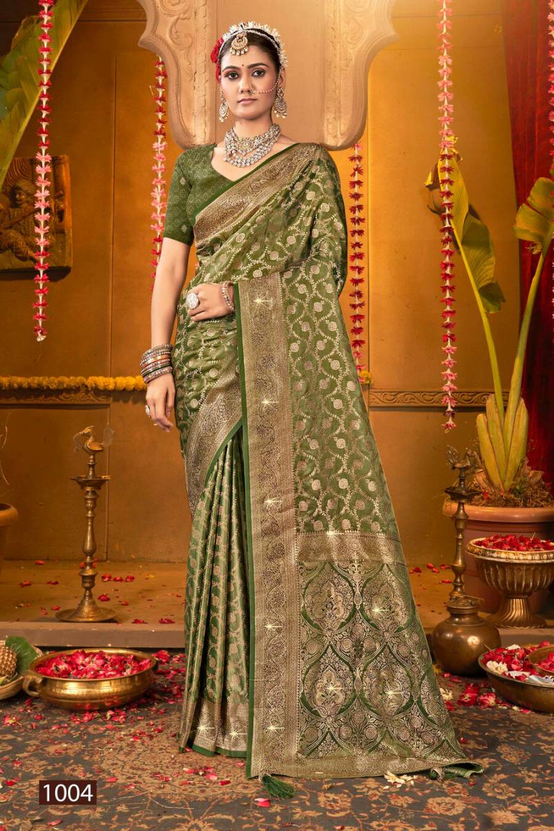 Saroj Magical Satin Saroski Vol 1 Festive Wear Silk Saree Collection