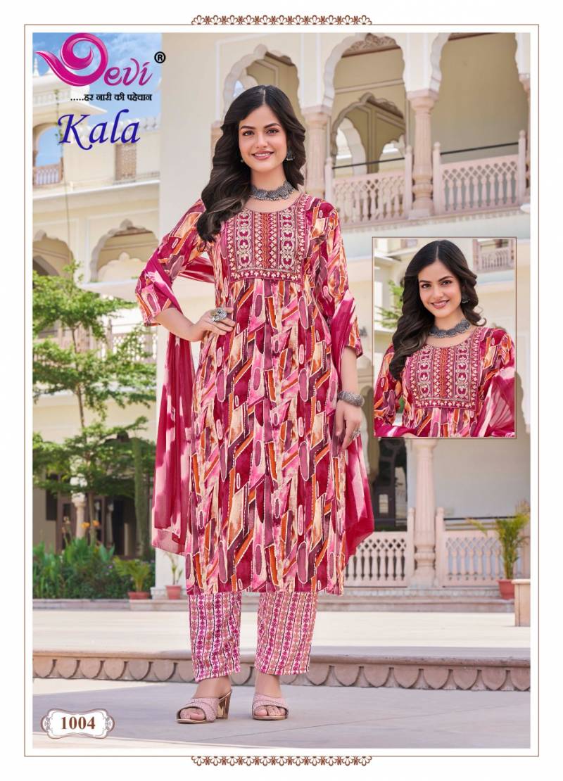 Devi Kala Vol 1 Readymade Rayon Kurti Bottom With Dupatta