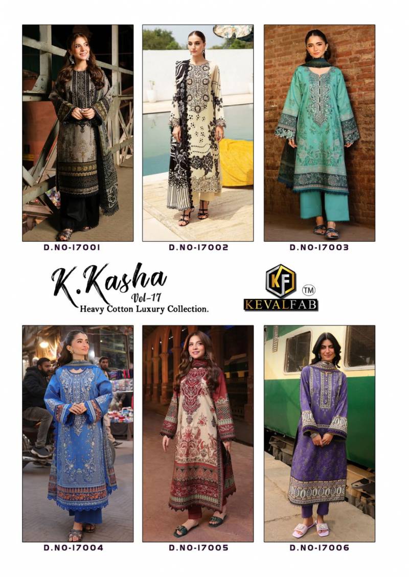 Keval K Kasha Vol 17 Heavy Cotton Dress Material Collection