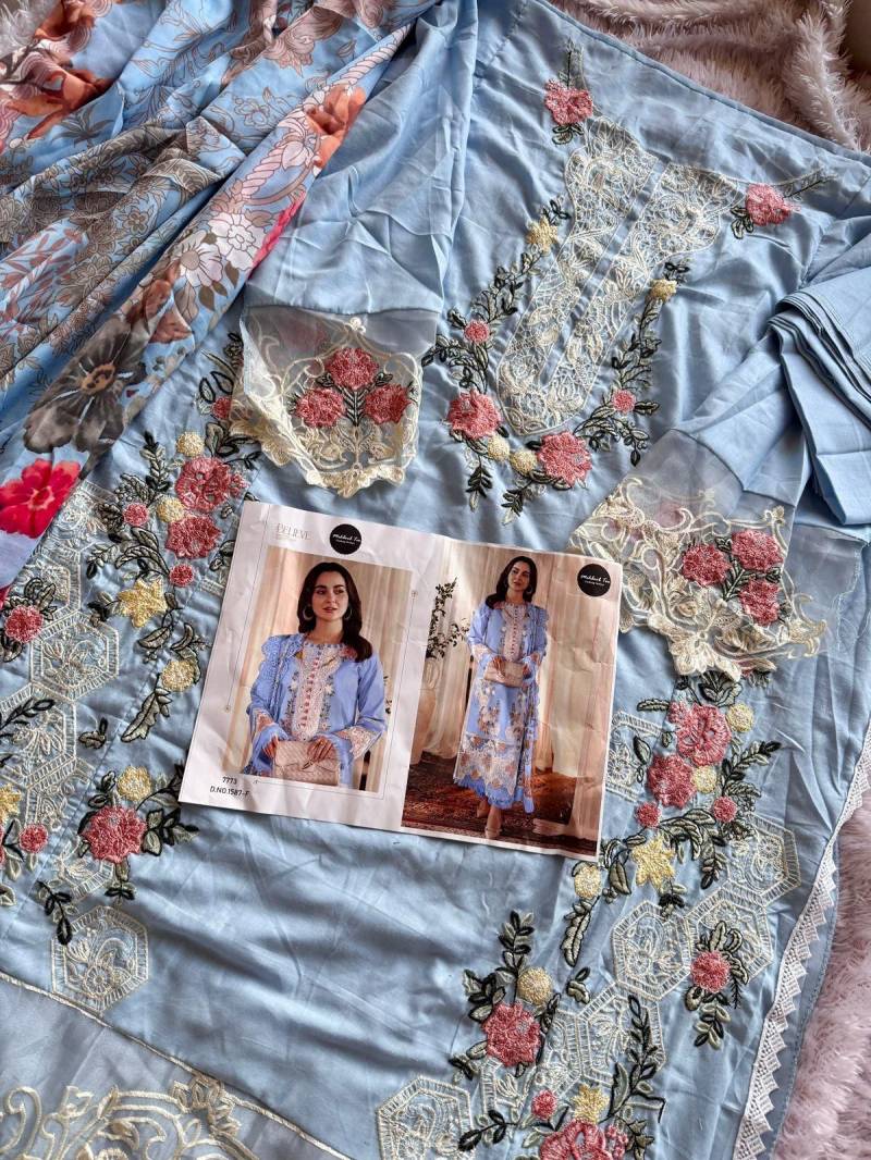 Mehboob Tex 1587 E And F Chiffon Dupatta Pakistani Salwar Suits