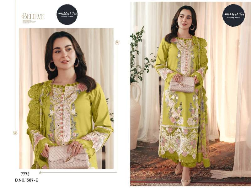 Mehboob Tex 1587 E And F Chiffon Dupatta Pakistani Salwar Suits