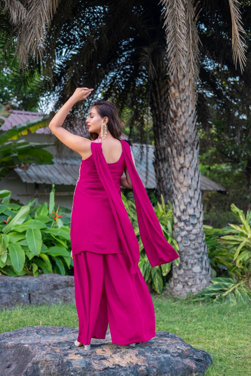 Th 008 A To D Chinon Embroidered Work Salwar Kameez Collection