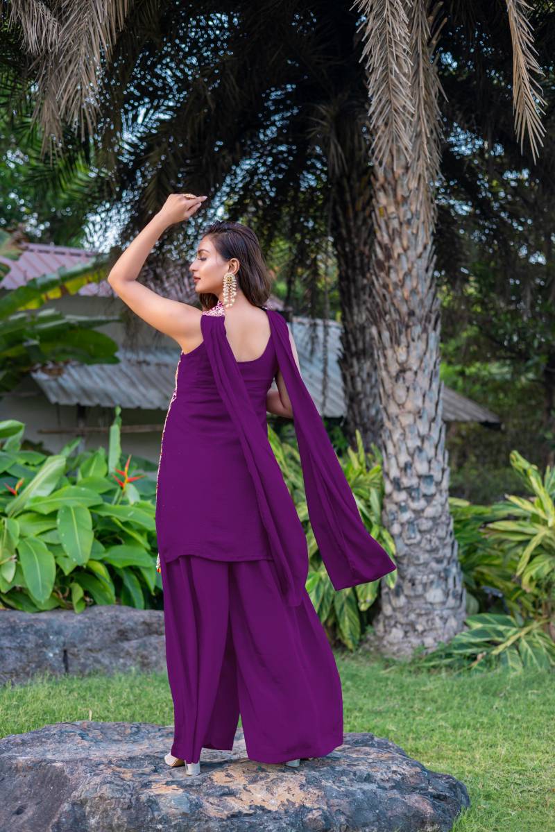 Th 008 A To D Chinon Embroidered Work Salwar Kameez Collection