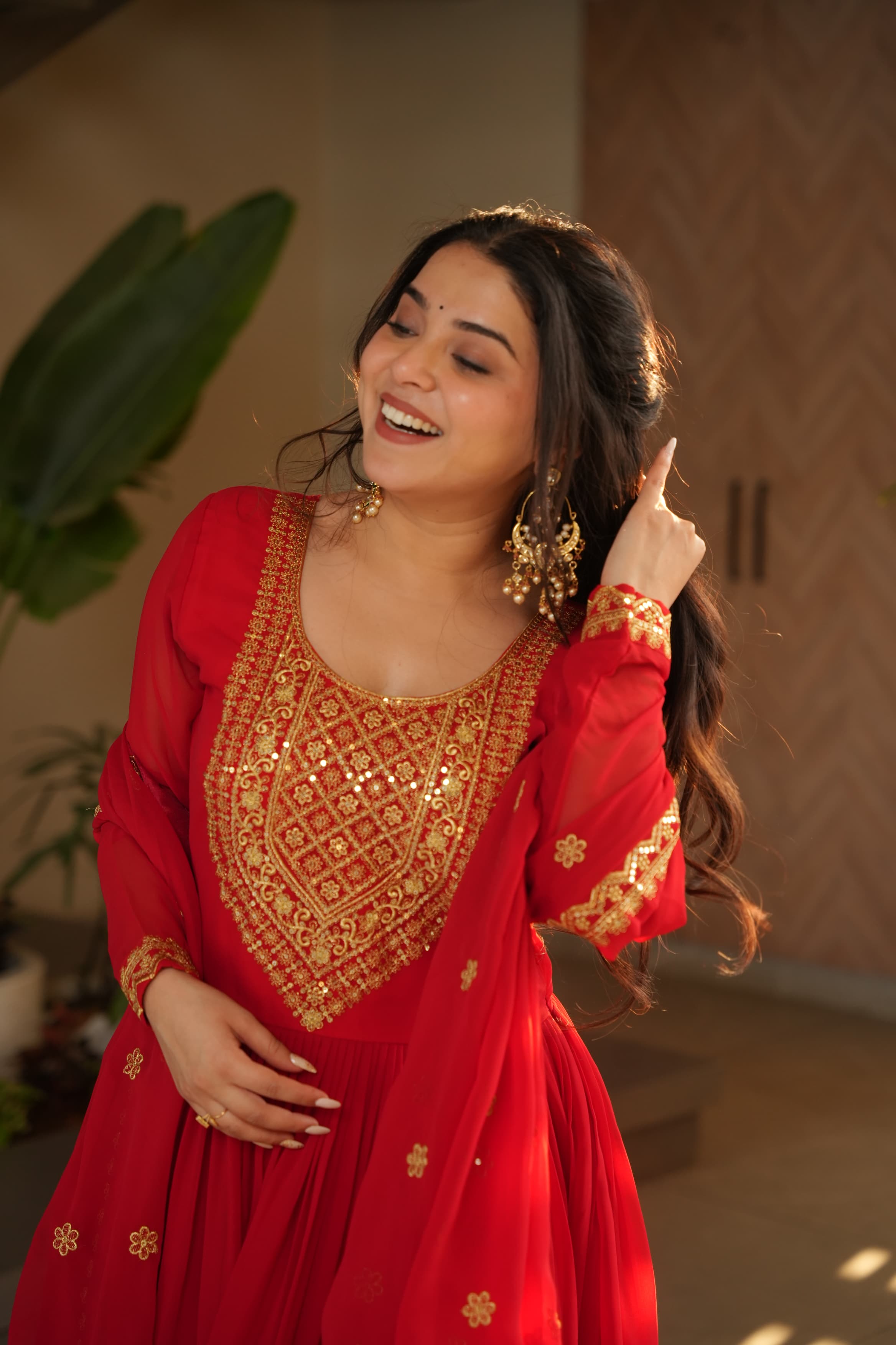 Lekha KA 1162 Faux Blooming with Embroidery Zari Sequins Gown with Dupatta